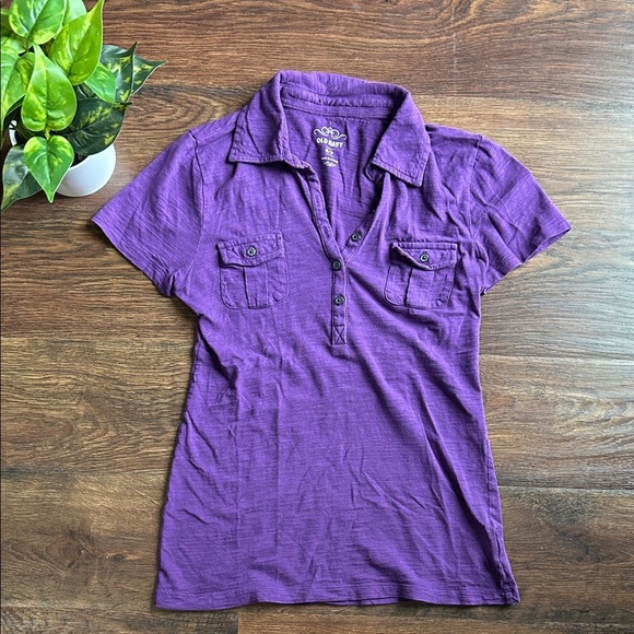 Old Navy Tops - Old Navy Purple Polo Shirt | Purple Polo | Golf Polo | Purple